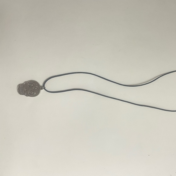 El Jimador Tequila Sugar Skull Necklace Silver Charm Adjustable - Picture 3 of 4